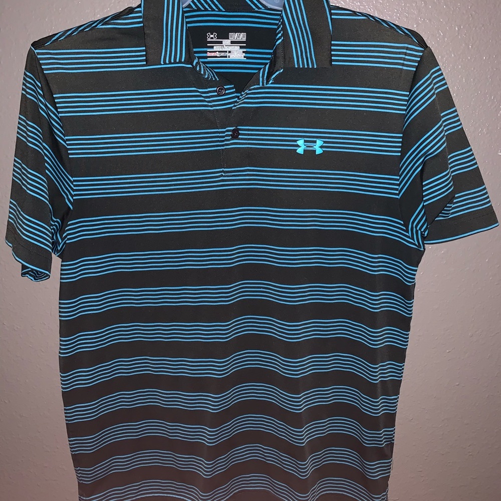 4 golf polo shirts.